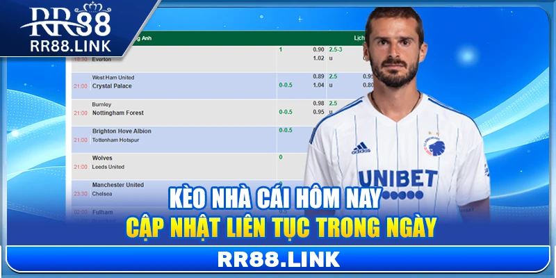Kèo Nhà Cái Hôm Nay – Cập Nhật Liên Tục Trong Ngày Tại RR88 9 Kèo Nhà Cái Hôm Nay – Cập Nhật Liên Tục Trong Ngày
